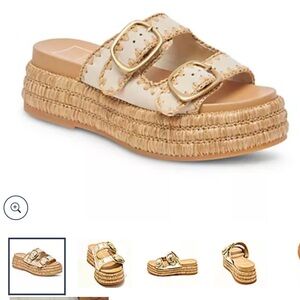 Dolce Vita Cream and Tan Sandals. Wanika